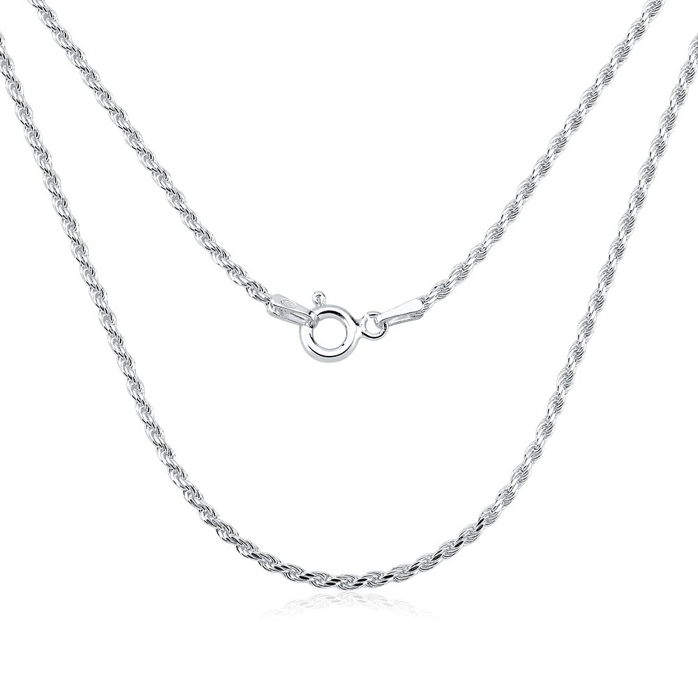 Corrente Masculina de Prata 925 Cordão Elo Baiano 70cm 2mm Produto - Corrente Masculina de Prata 925 Cordão Elo Baiano 70cm 2mm