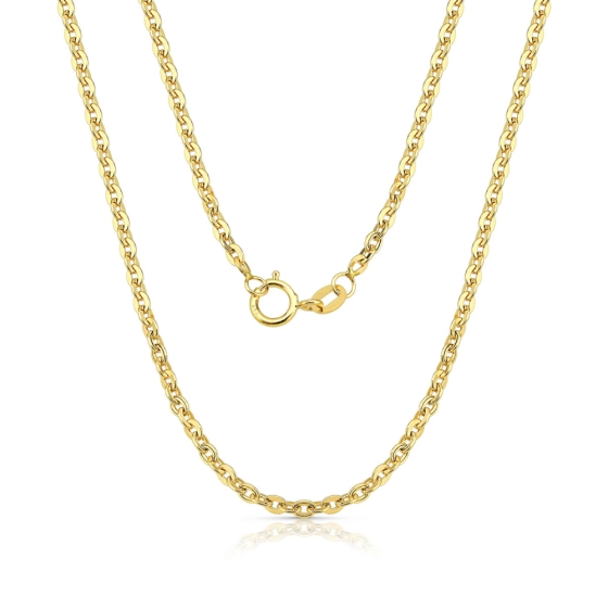 Corrente Feminina de Ouro 18k Bailarina Grossa e 40cm Produto - Corrente Feminina de Ouro 18k Bailarina Grossa e 40cm