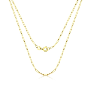 Produto - Corrente Feminina de Ouro 18k Cadeado Longo com 45cm e 1mm