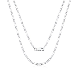 Cordão Italiano de Prata 925 3 x 1 60cm X 3mm Produto - Cordão Italiano de Prata 925 3 x 1 60cm X 3mm