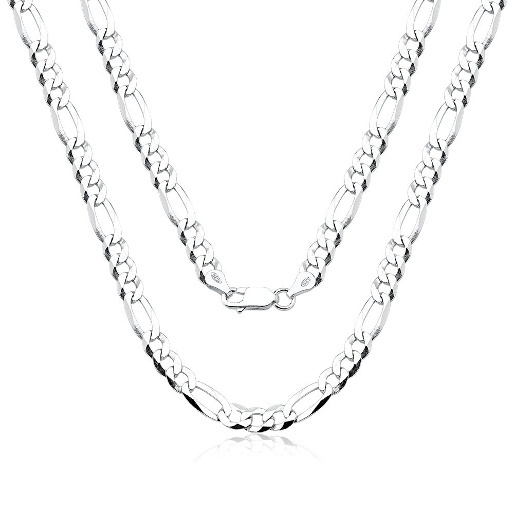 Corrente Masculina de Prata 925 Grumet 3x1 80cm 4mm Produto - Corrente Masculina de Prata 925 Grumet 3x1 80cm 4mm