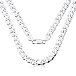 Produto - Corrente Masculina de Prata 925 Grumet 60cm e 8mm | Aqua Joias