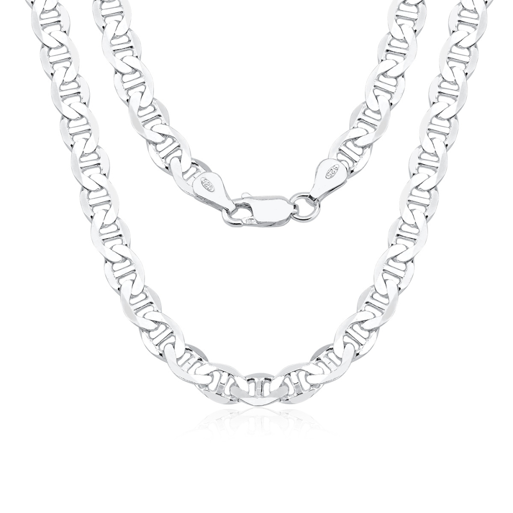 Corrente Masculina de Prata 925 Elo Cadeado 70cm com 5mm Produto - Corrente Masculina de Prata 925 Elo Cadeado 70cm com 5mm