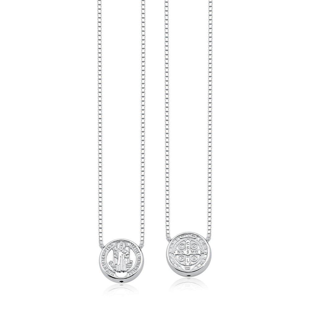 Produto - Escapulário de Prata 925 Medalha São Bento