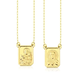 Produto - Escapulário Ouro 18k Cartier Unissex medalha média 65cm