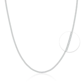 Produto - Corrente de Prata Fina Grumet 60cm 1mm