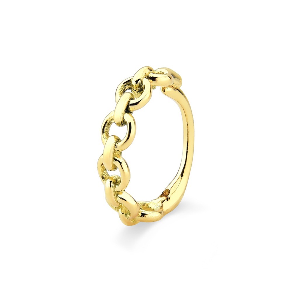 Piercing de Ouro 18k Redondo Cadeado Produto - Piercing de Ouro 18k Redondo Cadeado