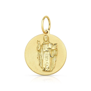 Pingente de Ouro 18k Jesus Cristo e Salmo 23 Produto - Pingente de Ouro 18k Jesus Cristo e Salmo 23