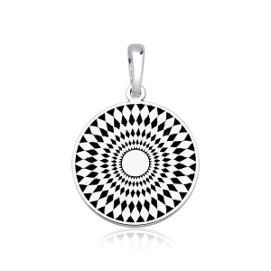 Produto - Pingente de Prata 925 Mandala Resinado