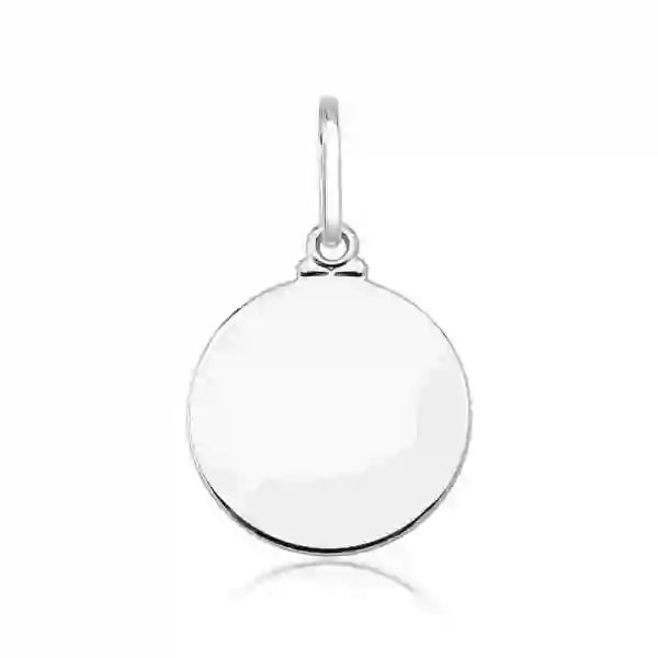 Produto - Pingente de Prata 925 Redonda Lisa com 1,5cm