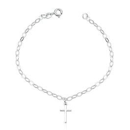 Produto - Pulseira cruz pendente em prata 925