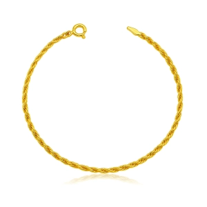 Produto - Pulseira de Ouro 18k Cordão Baiano com 19cm
