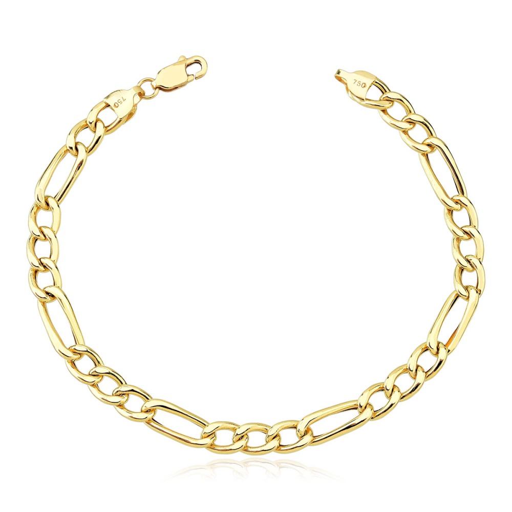 Produto - Pulseira de Ouro 18k Grumet 3x1 com 6mm