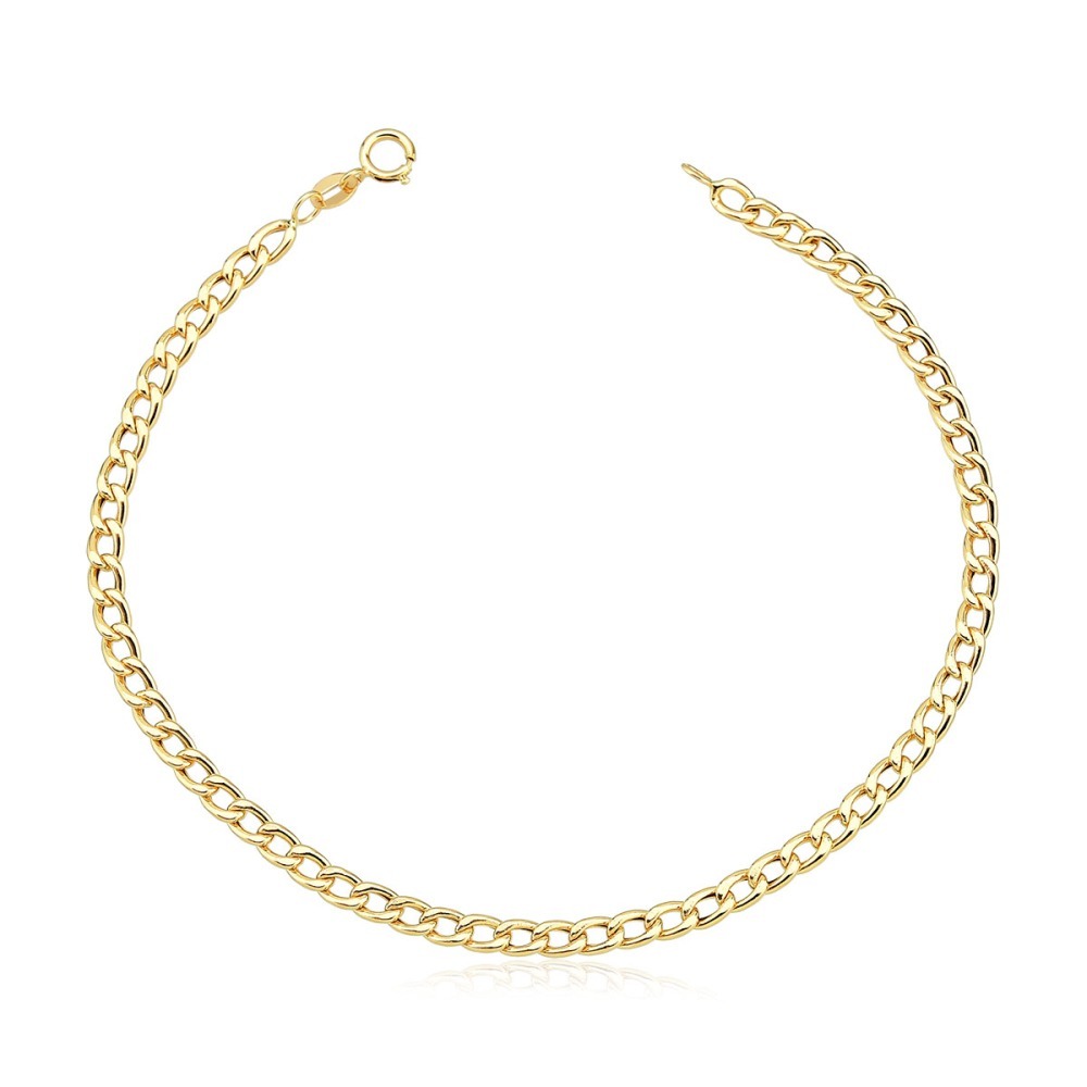 Produto - Pulseira de Ouro 18k Grumet Oca com 3mm