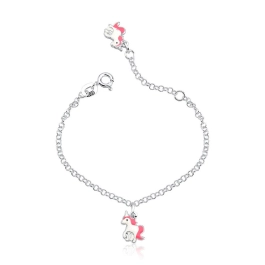 Pulseira Infantil de Prata 925 Unicórnio Produto - Pulseira Infantil de Prata 925 Unicórnio