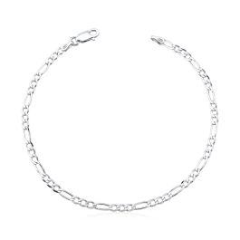 Pulseira 3x1 italiana 3mm prata 925 Produto - Pulseira 3x1 italiana 3mm prata 925