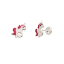 Brinco Infantil de Prata 925 Unicórnio