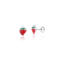 Brinco de Prata 925 infantil adulto morango