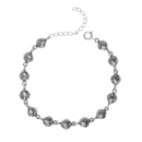 Pulseira conchas do mar bali prata 925 envelhecida