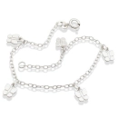 Pulseira feminina de prata 925 borboletas