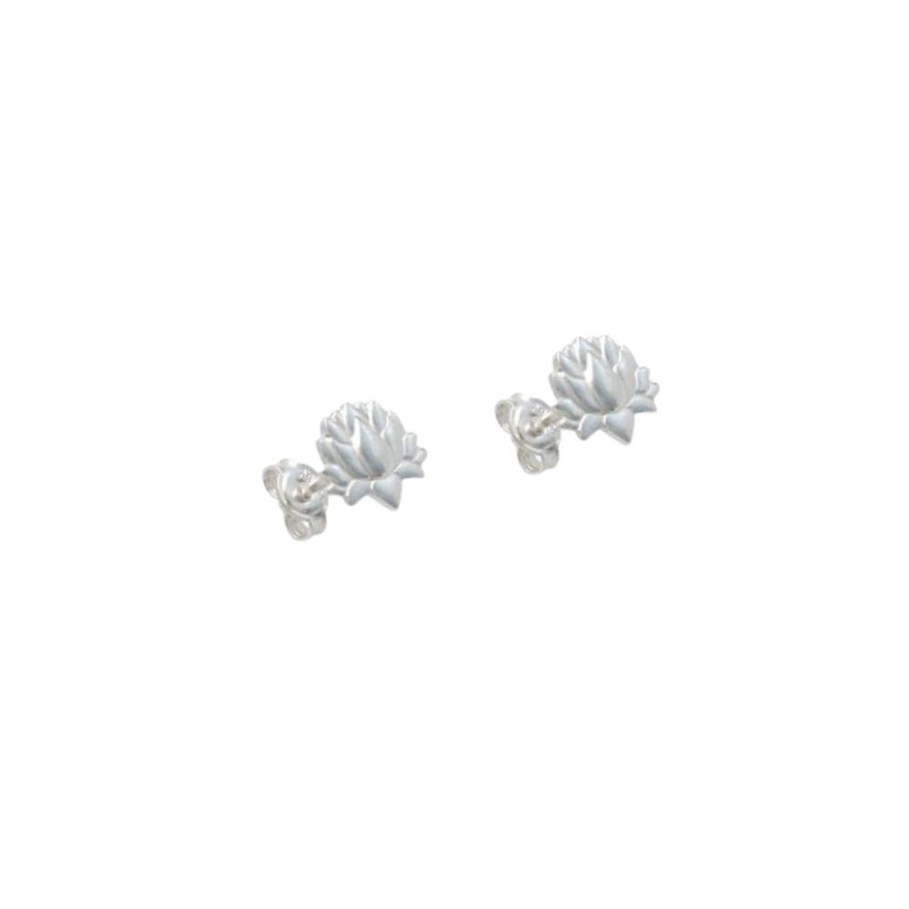 Brinco Feminino de Prata 925 Flor de Lótus