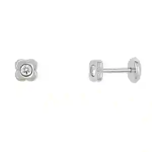 Brinco Florzinha com Zircônia Prata 925