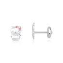 Brinco Infantil de Prata 925 Hello Kitty