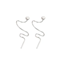 Brinco Feminino de Prata 925 Passante com Coração