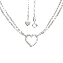 Colar Feminino de Prata 925 Coração Minimalista