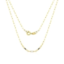 Corrente de ouro 18k masculina veneziana longa 70cm 3mm