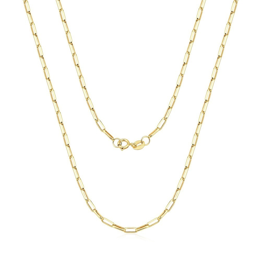 Corrente Masculina de Ouro 18k Elos Alongados e 60cm