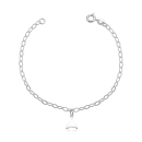 Pulseira Feminina de Prata 925 Rabo de Sereia Pendente