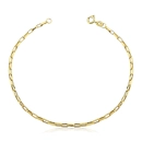 Pulseira Masculina de ouro 18k Elo Alongado com 21cm