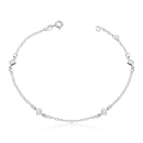 Pulseira Feminina de Prata 925 Losango com zircônias