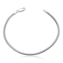 Pulseira Feminina de Prata 925 Rabo de Rato Lacraia 2mm