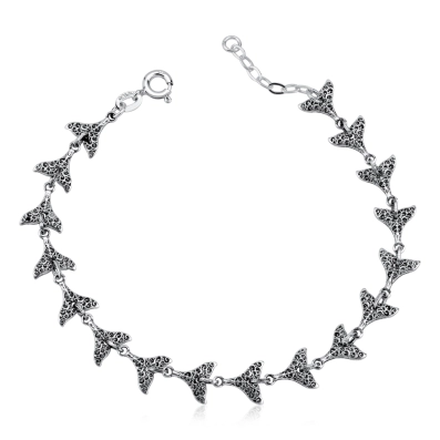 Pulseira rabo de sereia prata 925 bali